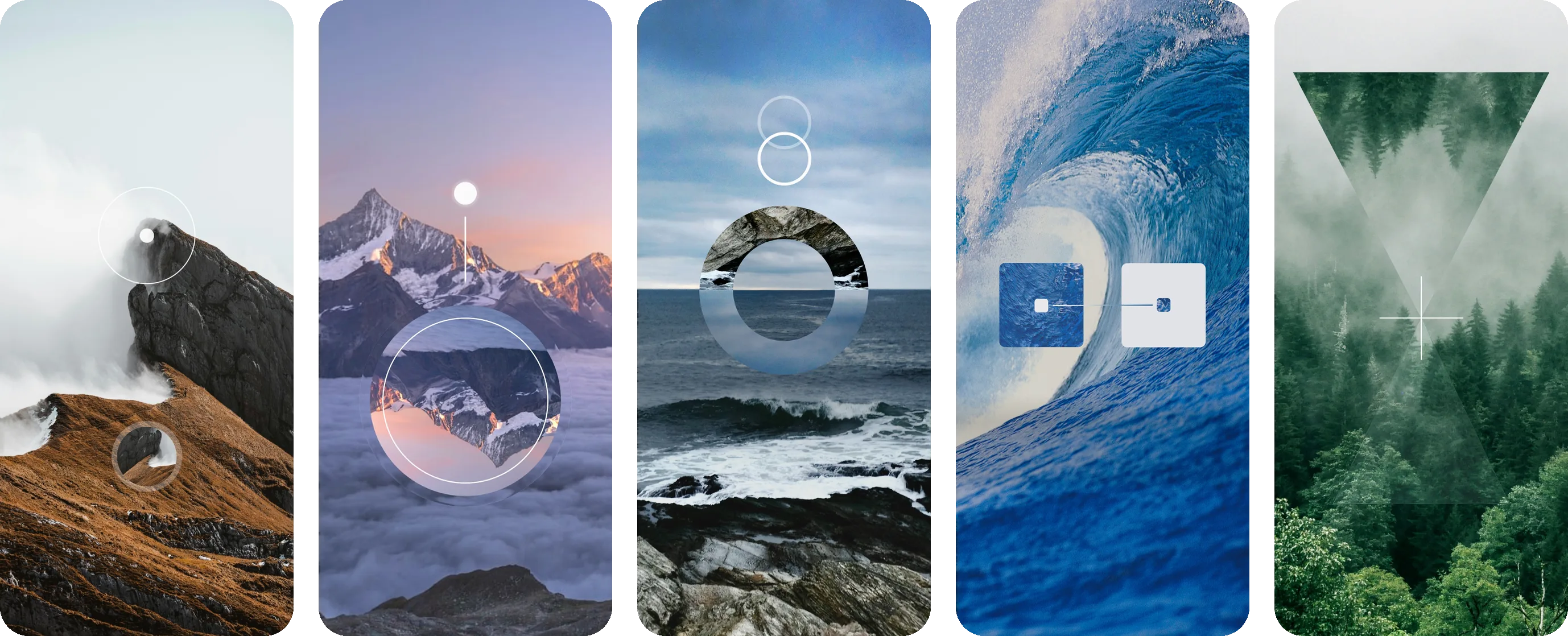 The five guidr tutorial screens